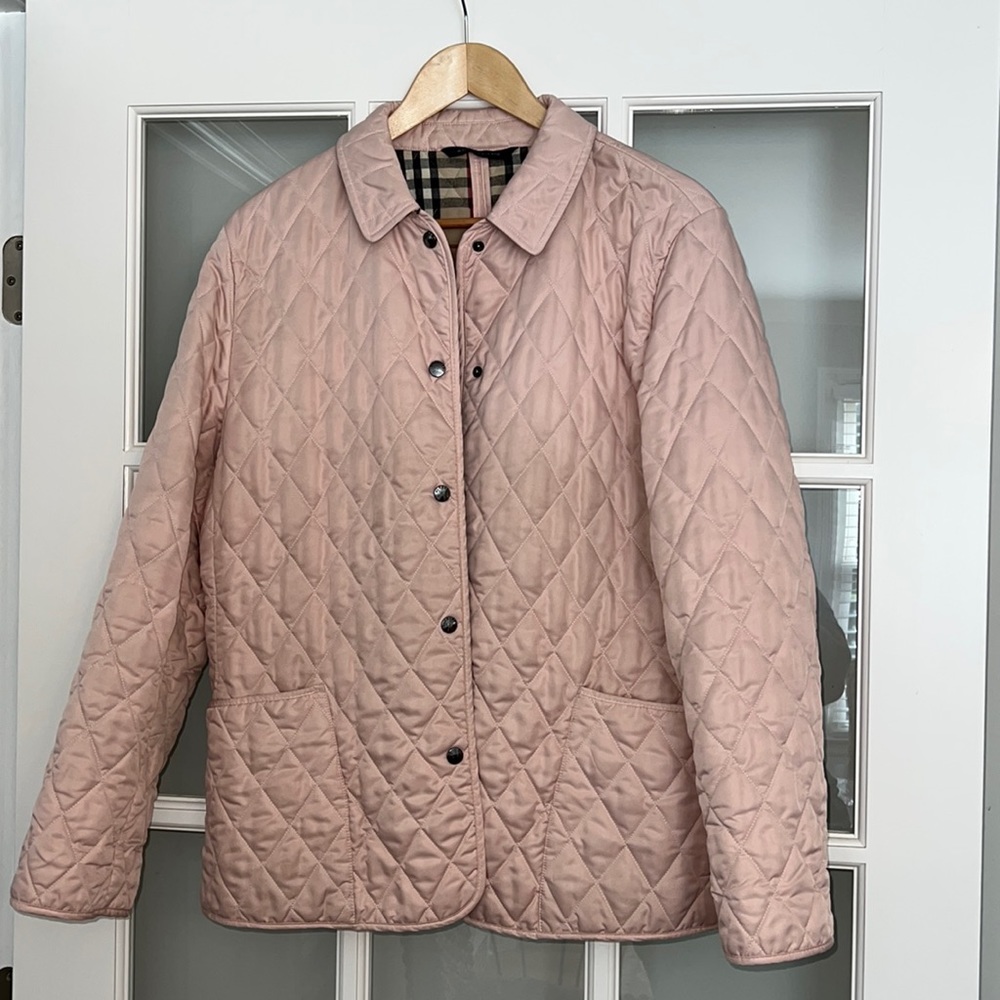 Burberry Quilted Jacket-Pale Pink size L